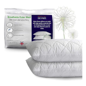 Home Pillows 2 Pack Hotel Quality with Quilted Cover (2 Pillows)