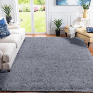 Grey Rugs for Living Room, Ultra Soft Bedroom Rugs Living Room