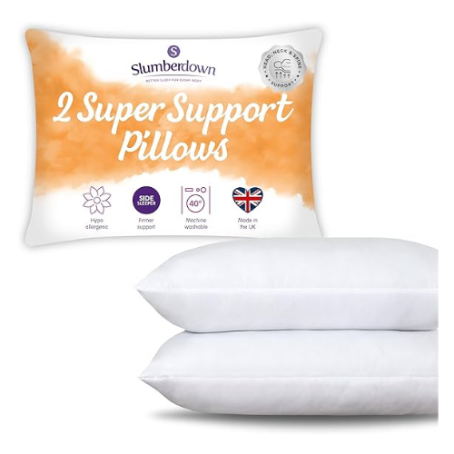 Pillows 2 Pack - Super Support Firm Side Sleeper Bed Pillows