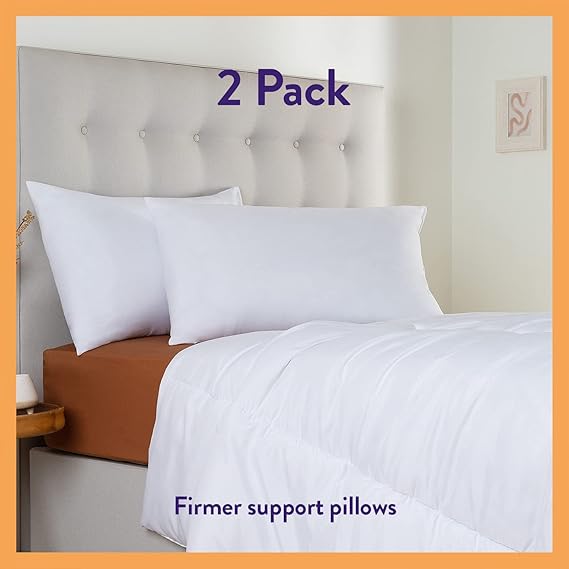 Pillows 2 Pack - Super Support Firm Side Sleeper Bed Pillows - Image 4