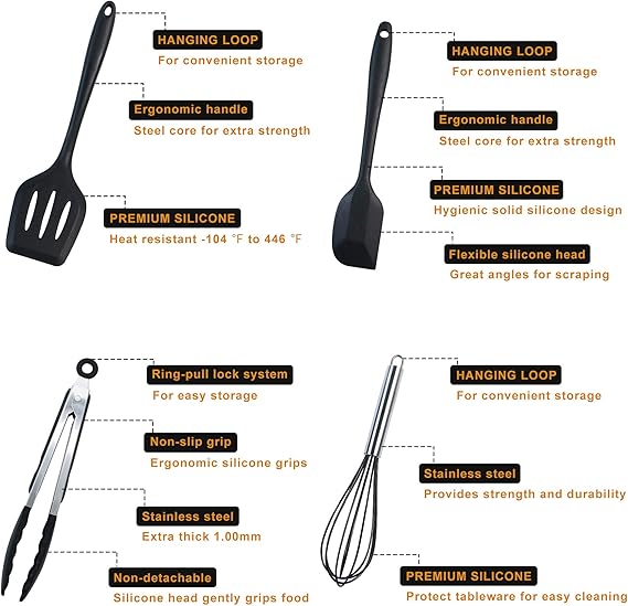 25pcs Silicone Cooking Utensils Set, Silicone Kitchen Utensils - Image 3