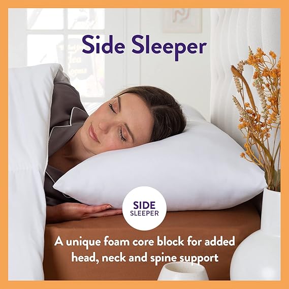 Pillows 2 Pack - Super Support Firm Side Sleeper Bed Pillows - Image 3