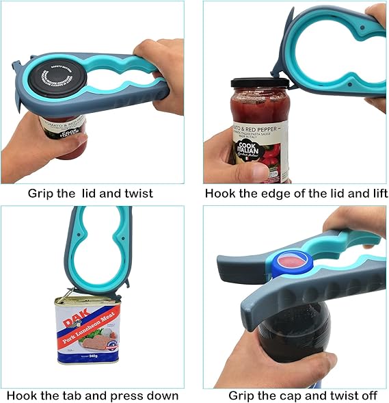 Otstar Jar Opener Bottle Opener and Ring Pull Can Opener - Image 3
