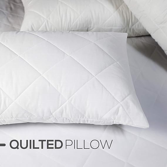Home Pillows 2 Pack Hotel Quality with Quilted Cover (2 Pillows) - Image 4