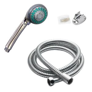 1.5m Chrome Hose Shower Head Set Anti-limescale